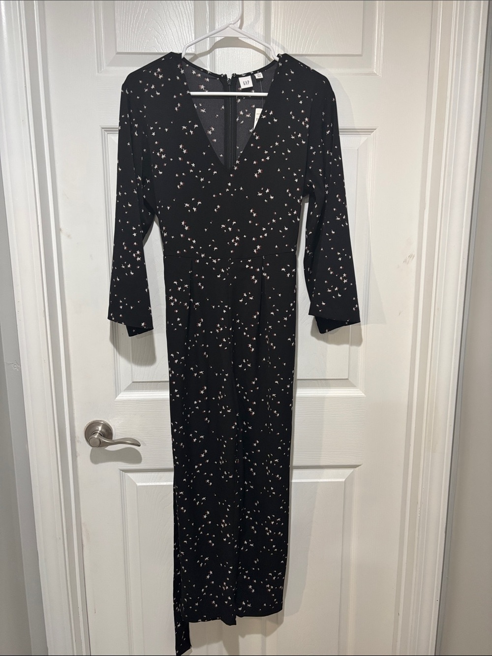 GAP NWT Black Star Print Bell Sleeve Jumpsuit